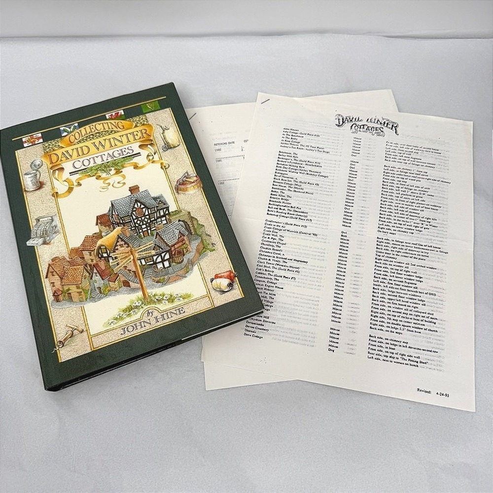 Collecting David Winter Cottages Book John Hine Reference Guide Hardcover 1989